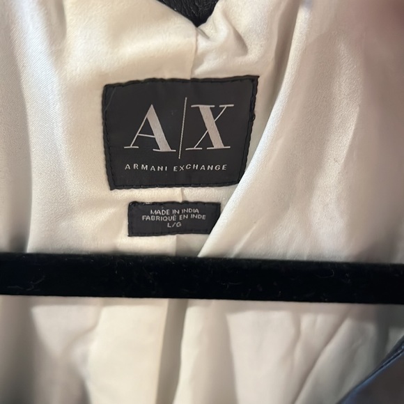 Armani Exchange butter Soft Two Tone Leather Jacket - Picture 4 of 4